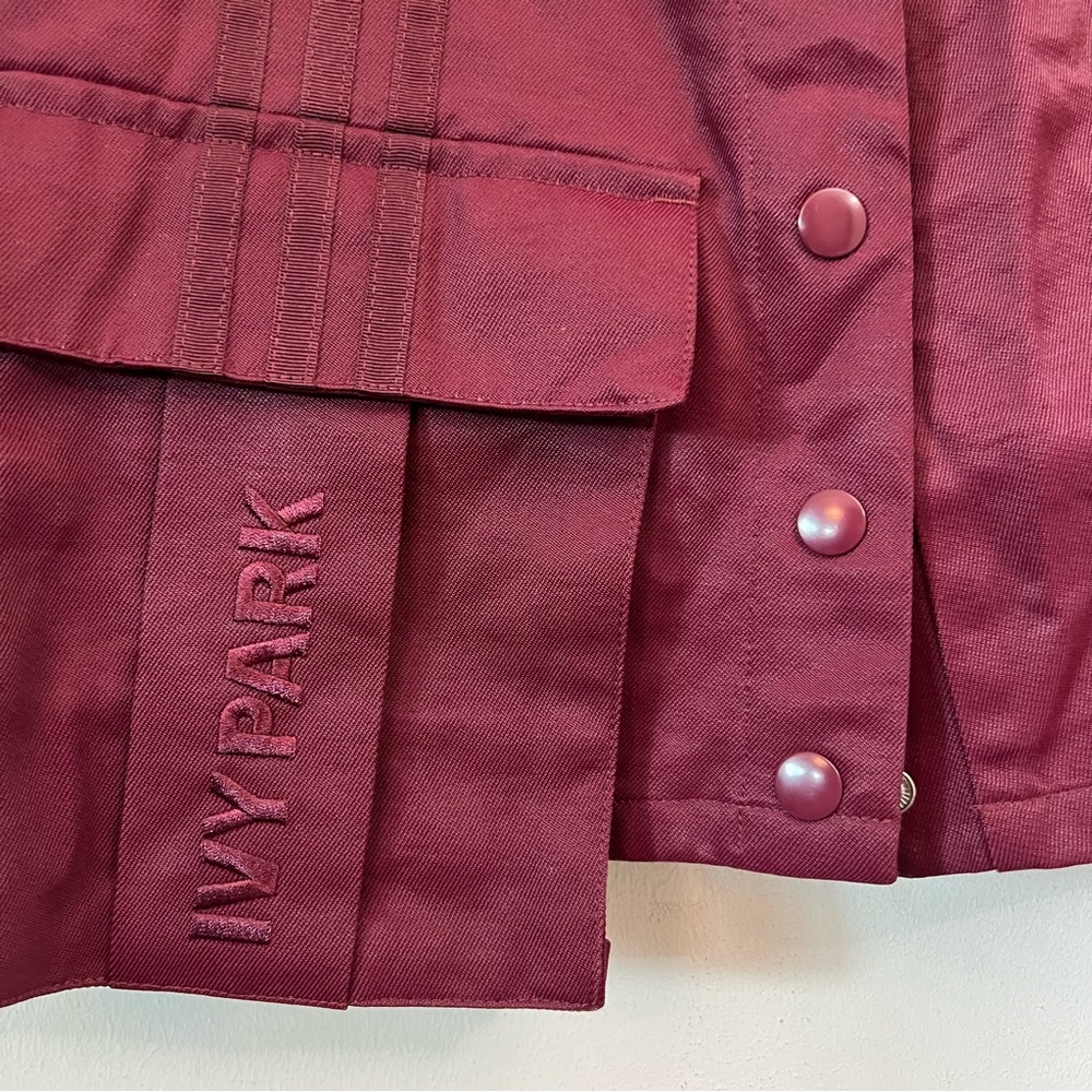 Adidas Ivy Park maroon snap skirt size XS - Picture 2 of 5